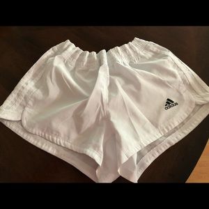 White Adidas Running Shorts XS